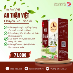 TRÀ AN THẬN VIỆT - Tán Sỏi, Tiêm Viêm, Tăng Cường Chức Năng Thận (Hộp/25gói)