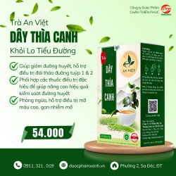 TRÀ DÂY THÌA CANH AN VIỆT - Giảm Đường Huyết, Phòng Ngừa Biến Chứng Tiểu Đường (Hộp/25gói)